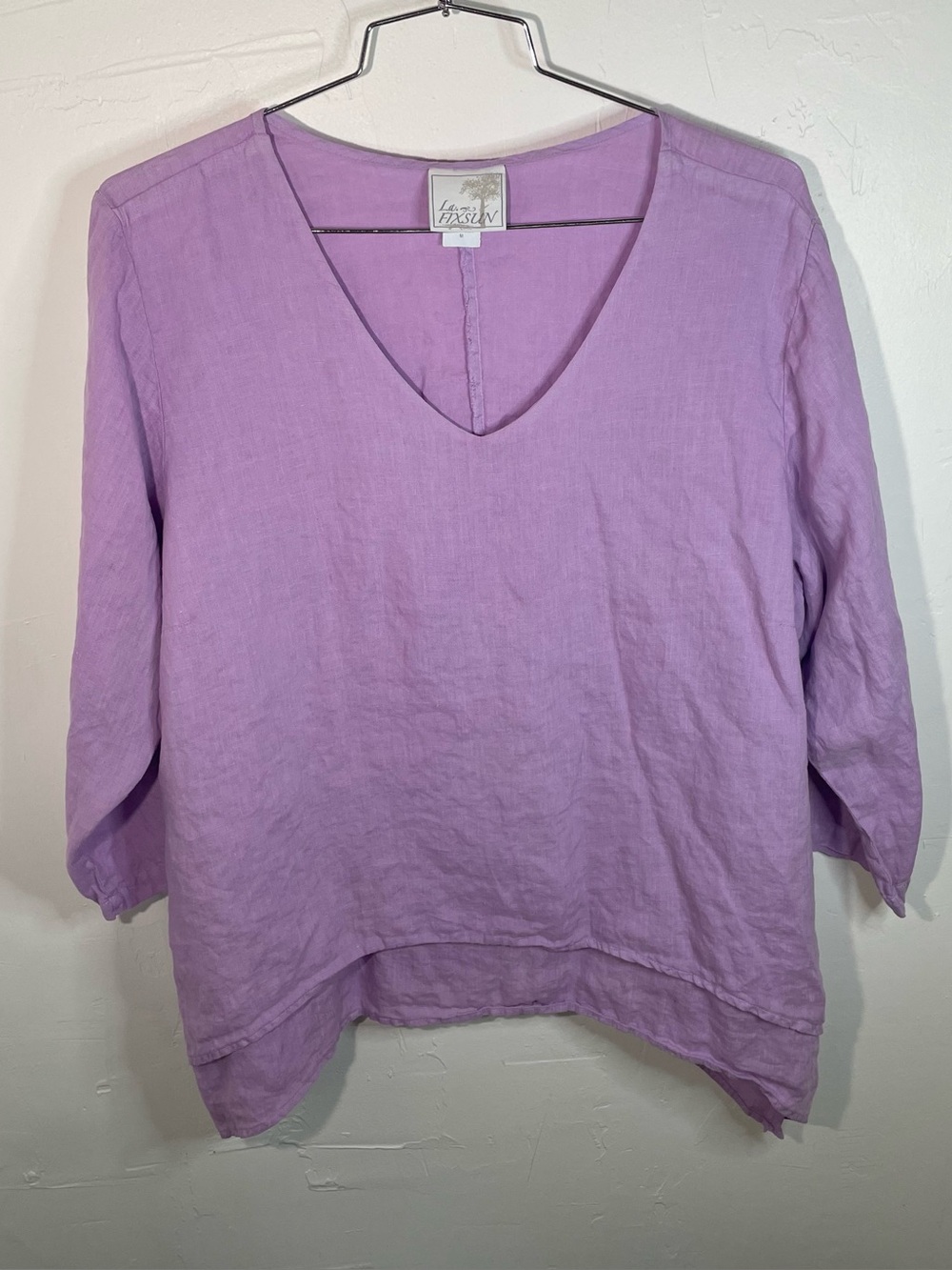 100% Linen La Fixsun Lavender Flowy Oversized Shirt